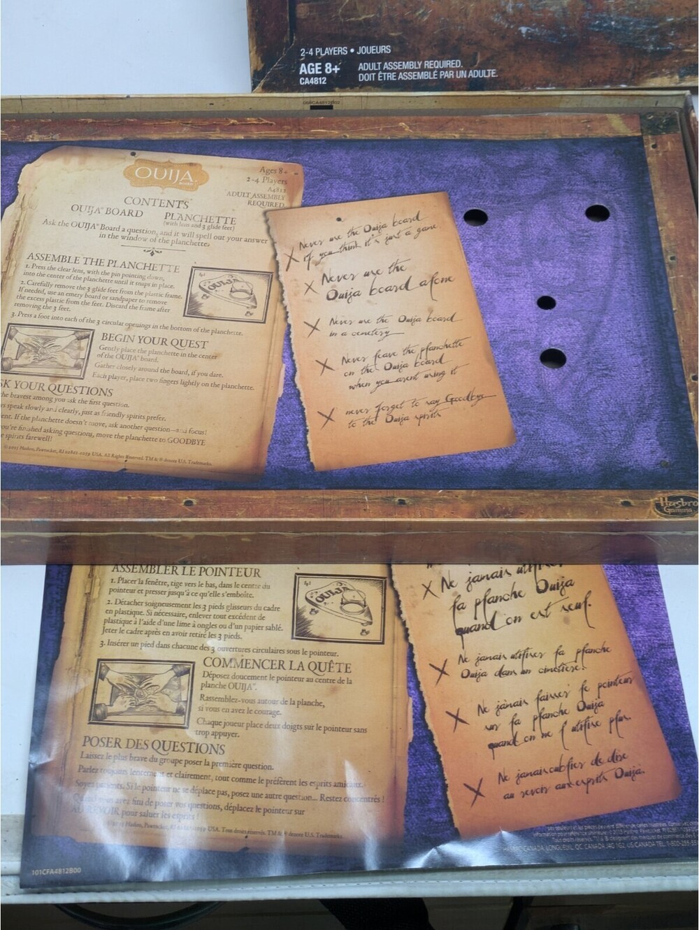 Ouija Board The Mystifying Oracle Game Hasbro with Planchette 2015 - Picture 3 of 5